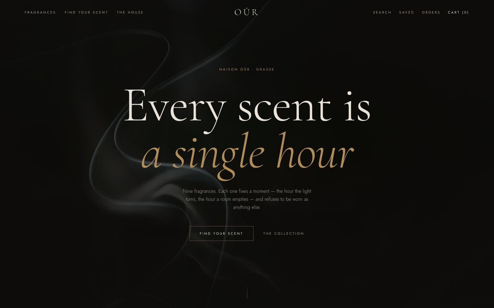OÛR storefront homepage
